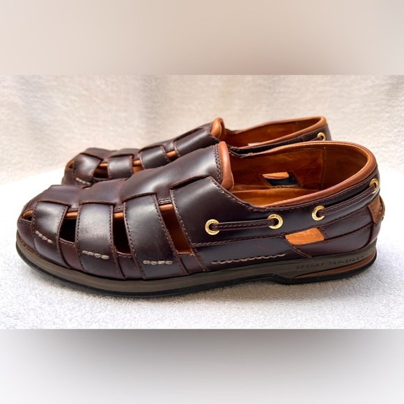Sperry Leather Top Sider Gold Cup Fisherman Sandals - 9 - Brown main image 14